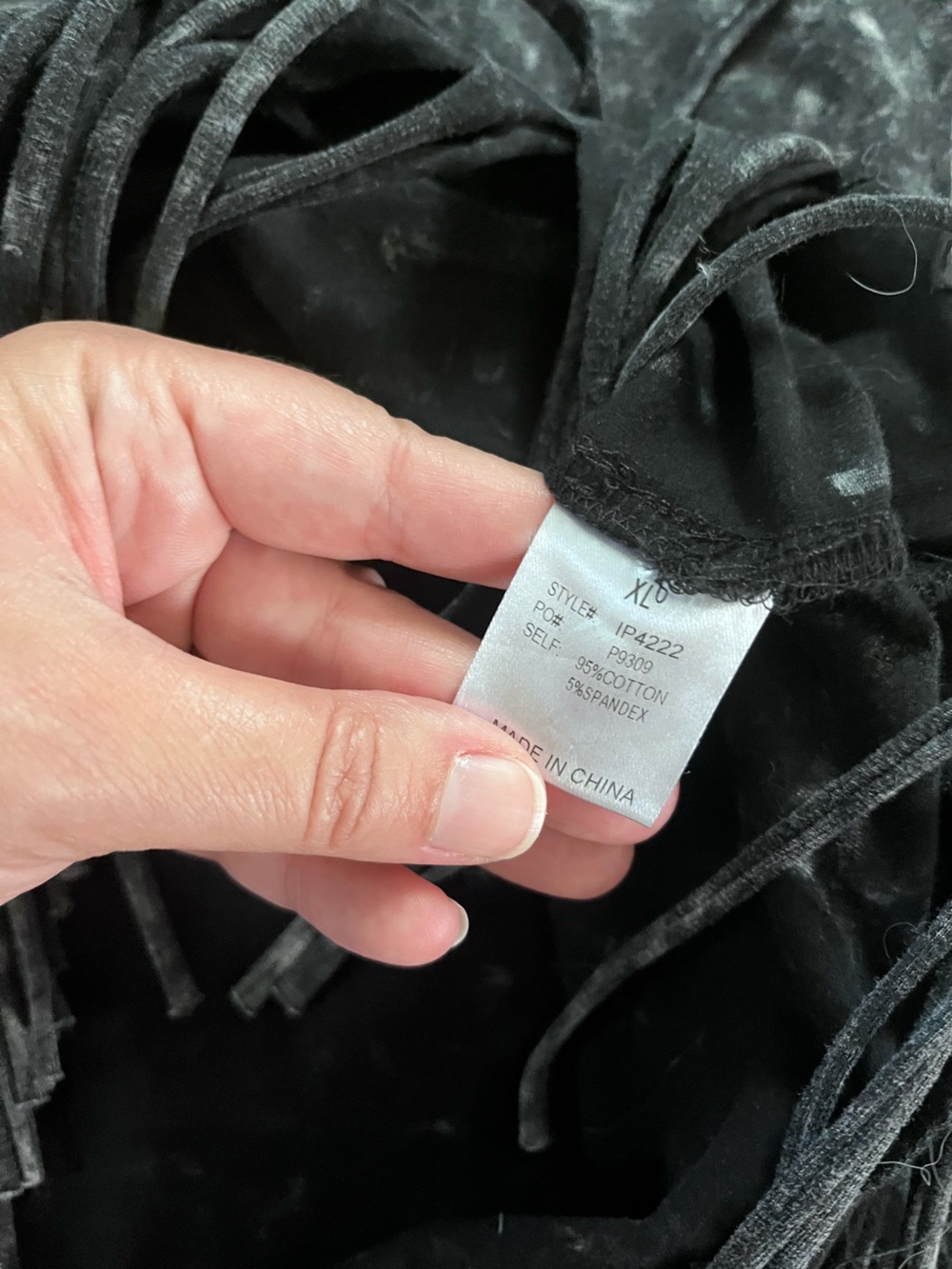 BiBi Black Acid-Wash Fringe Tank Top - Picture 7 of 7